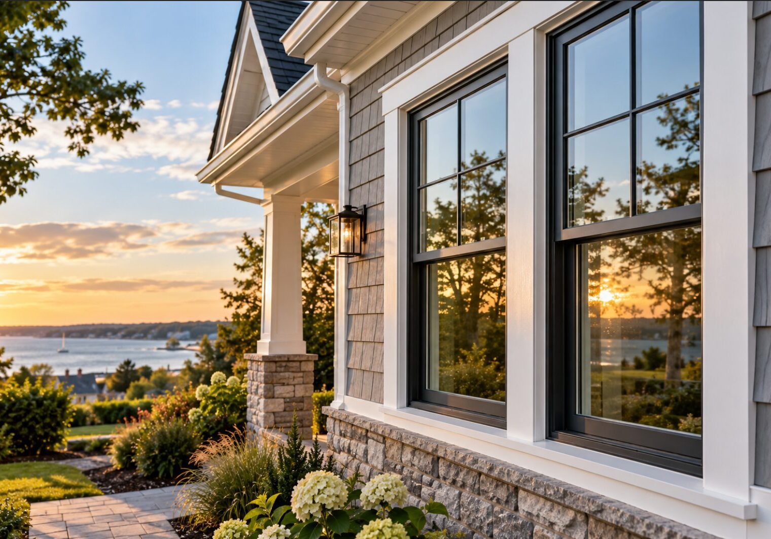 black window trim