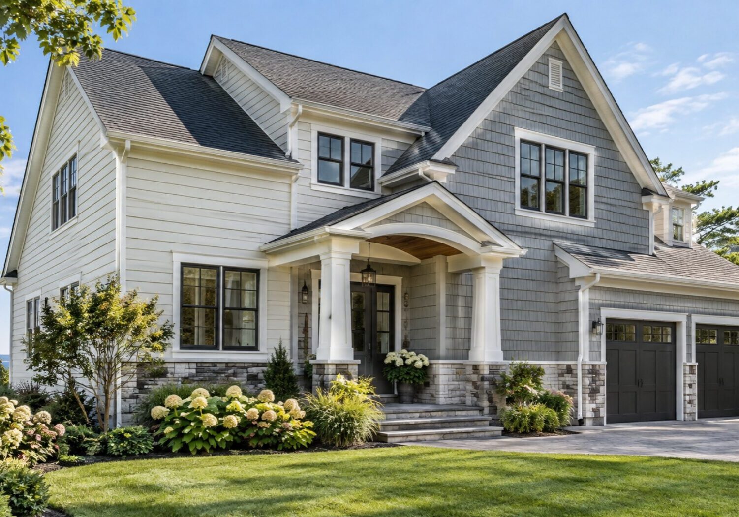 elegant home with beautful siding coastal long island home